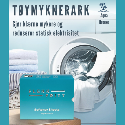 Flekkfritt Tøymyknerark Aqua Breeze 50 stk <100 vask