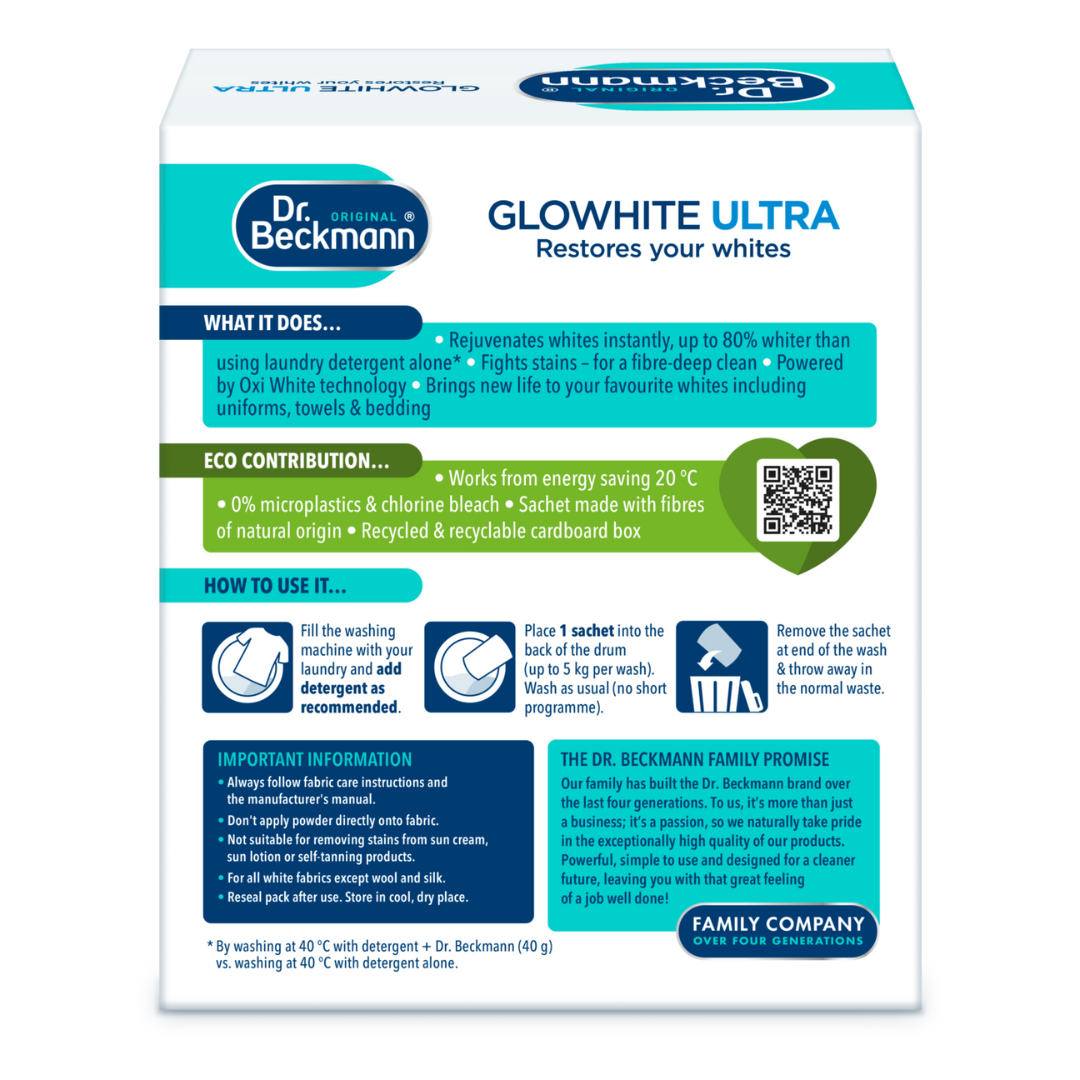 Dr. Beckmann Glowhite Ultra Fabric Whitener 4x40g