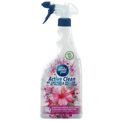 Ambi Pur WC Active Clean Pink Hibiscus & Rose 750ml