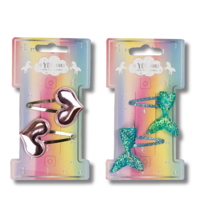 BE-YOU-TIFUL Rainbow Hårspenner til Barn 2pk Div.Typer