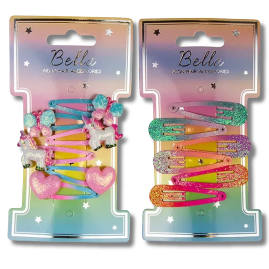Bella Neon Hair Accessories Hårspenner 6pk Div.Typer