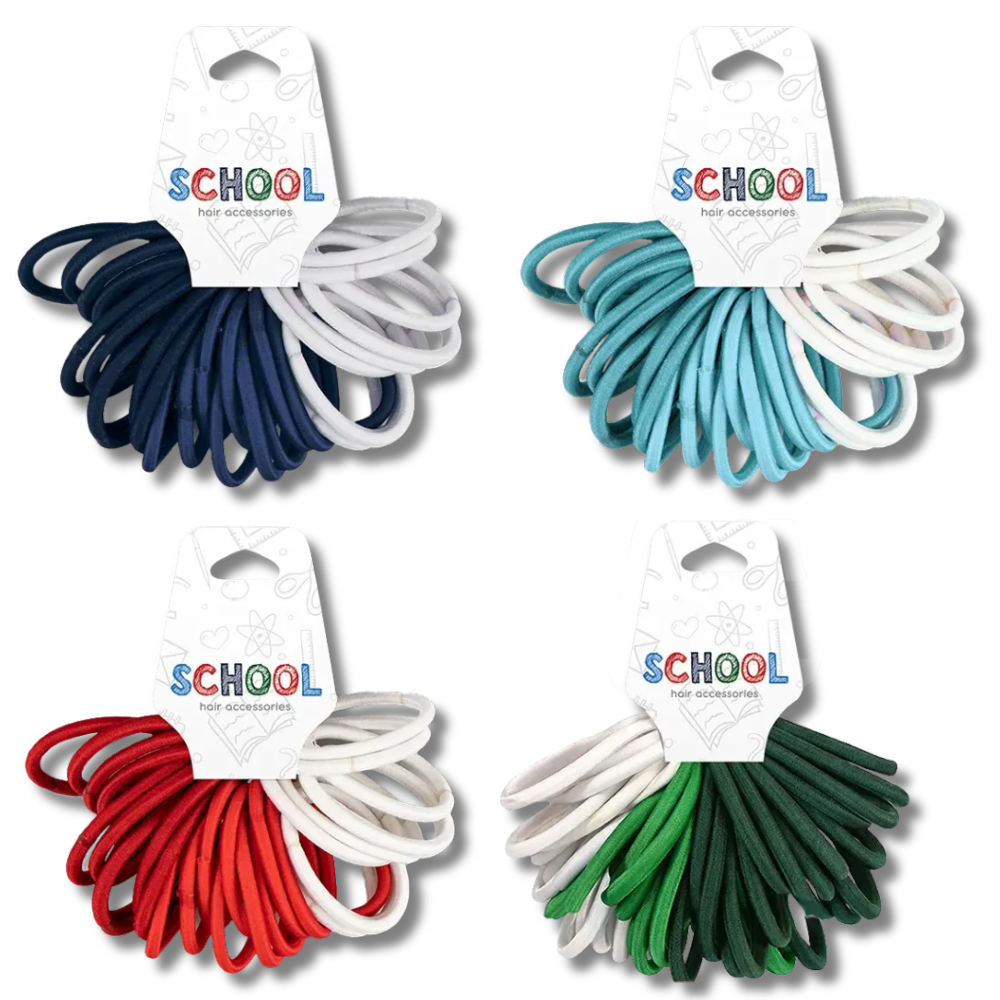 School Hair Accessories Hårstrikker 30pk Div.Farger