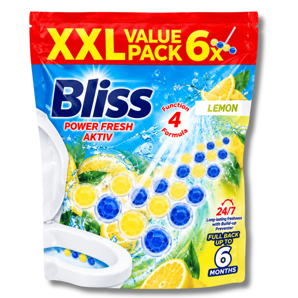 Bliss Power Fresh Aktiv WC Block Lemon 6 x 50g