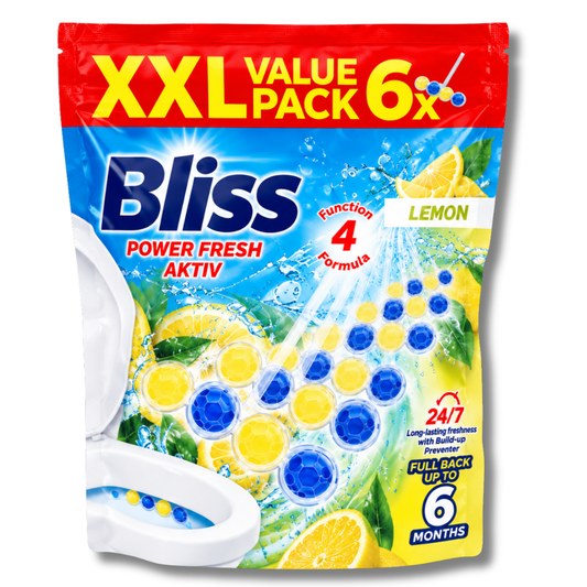 Bliss Power Fresh Aktiv WC Block Lemon 6 x 50g