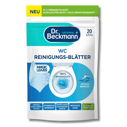 Dr. Beckmann Magic Leaves WC-Rengjøringsark Ocean 20 stk