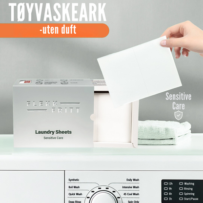 Flekkfritt Tøyvaskeark Uten Duft 50 ark <100 vask