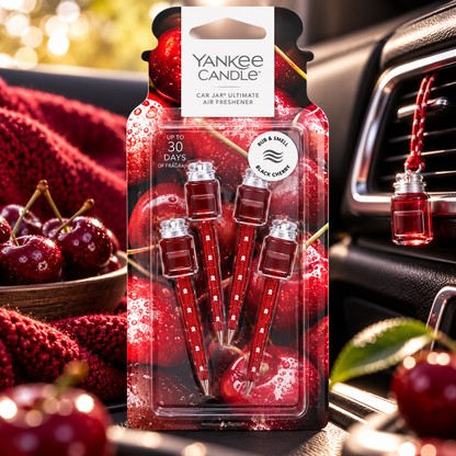 Yankee Candle Car Air Freshener Sticks Black Cherry 4pk