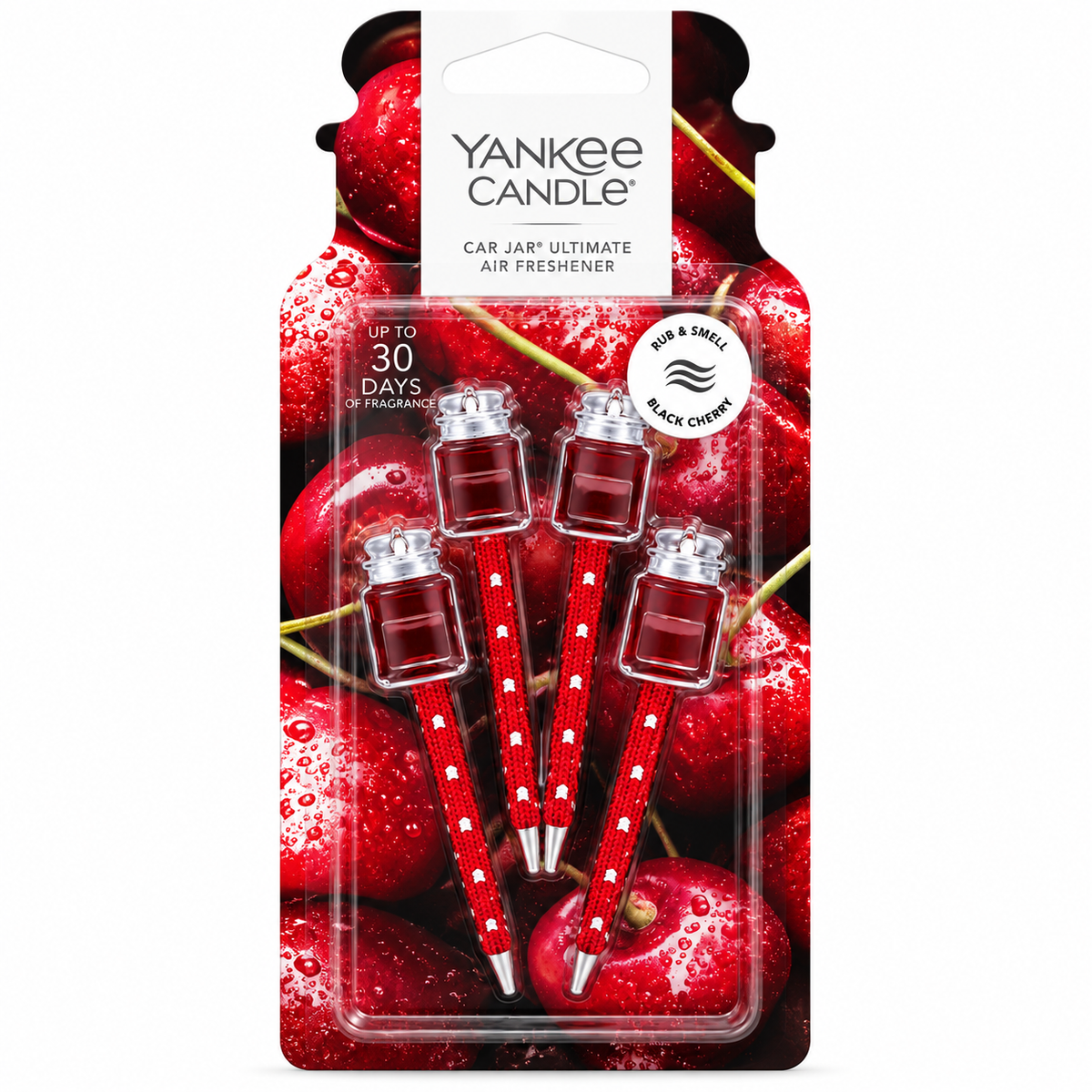 Yankee Candle Car Air Freshener Sticks Black Cherry 4pk