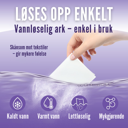 Flekkfritt Tøymyknerark Lavender Serenity 50 stk <100 vask