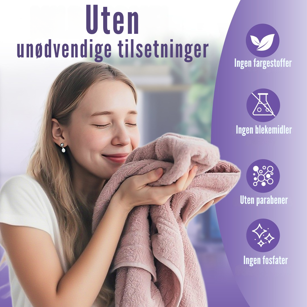 Flekkfritt Tøymyknerark Lavender Serenity 50 stk <100 vask
