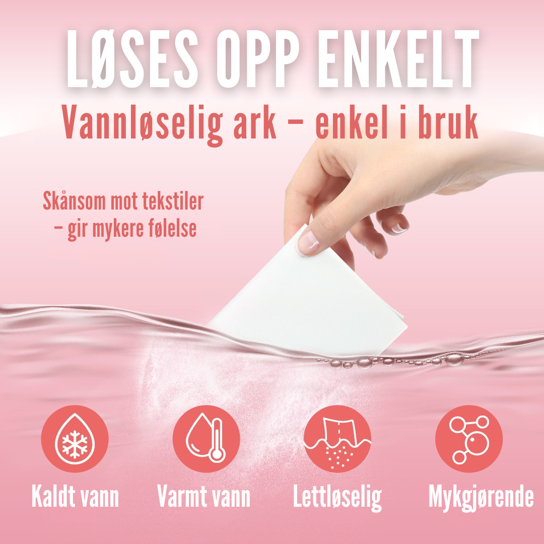 Flekkfritt Tøymyknerark Blossom Kiss 50 stk <100 vask
