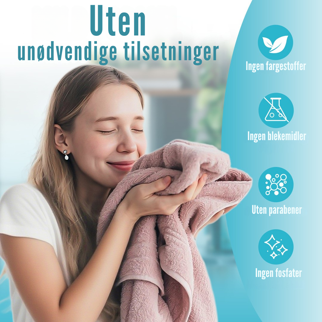 Flekkfritt Tøymyknerark Aqua Breeze 50 stk <100 vask