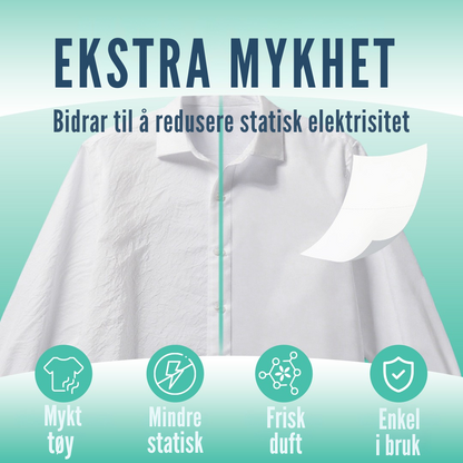 Flekkfritt Tøymyknerark Pure Linen 50 stk <100 vask