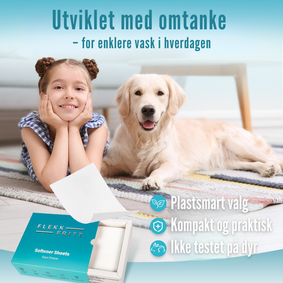 Flekkfritt Tøymyknerark Aqua Breeze 50 stk <100 vask