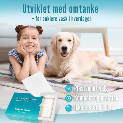 Flekkfritt Tøymyknerark Aqua Breeze 50 stk <100 vask