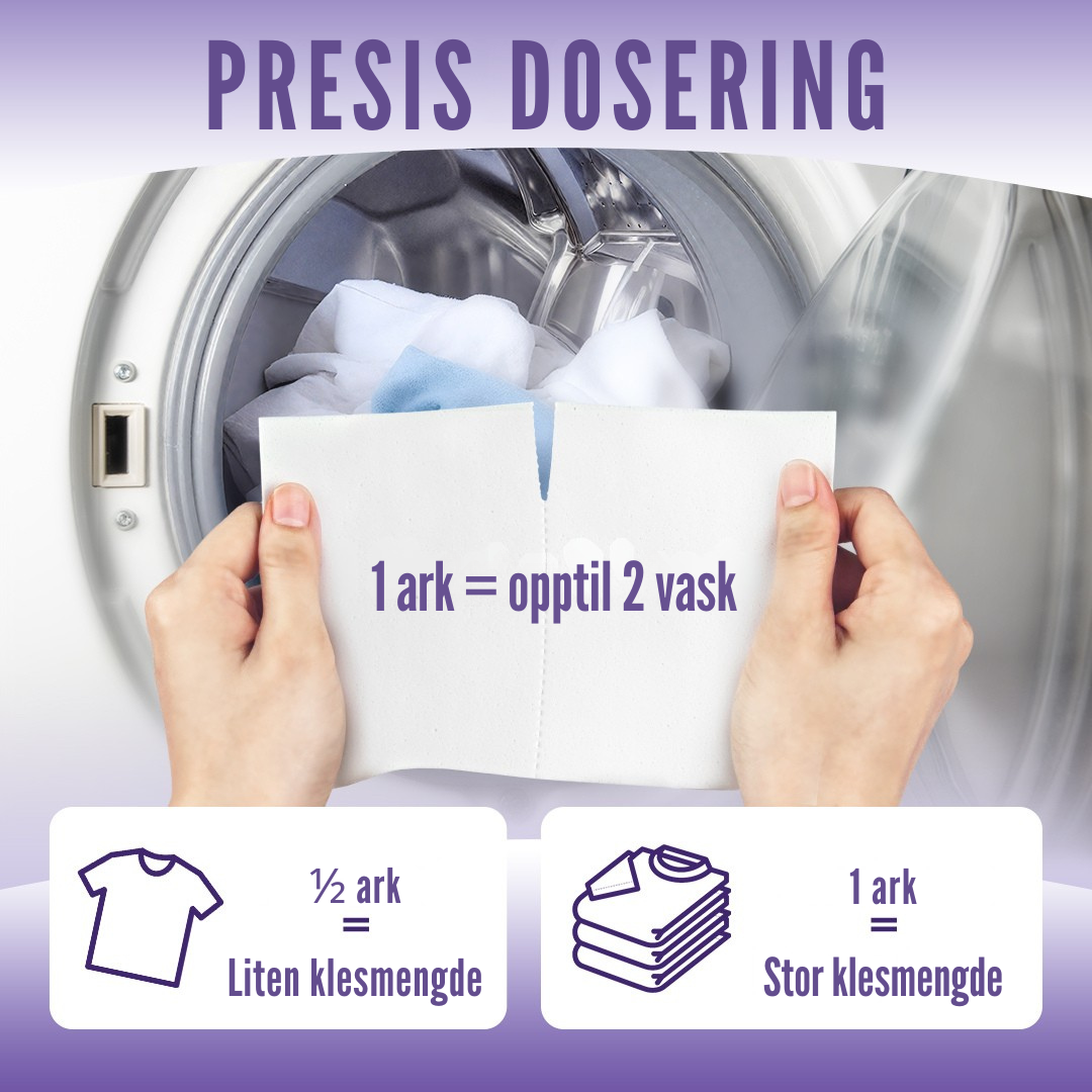 Flekkfritt Tøymyknerark Lavender Serenity 50 stk <100 vask
