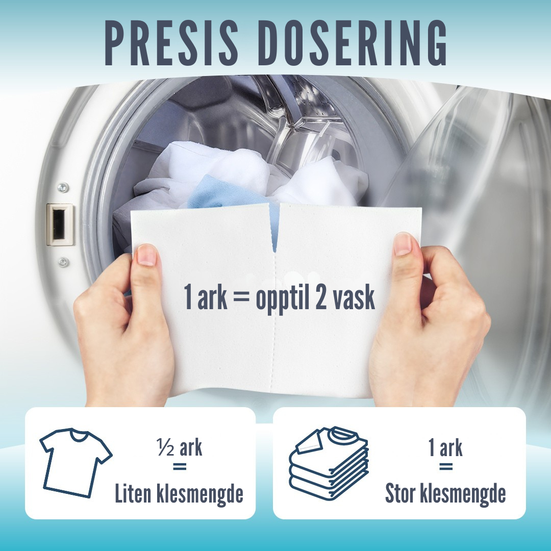 Flekkfritt Tøymyknerark Aqua Breeze 50 stk <100 vask
