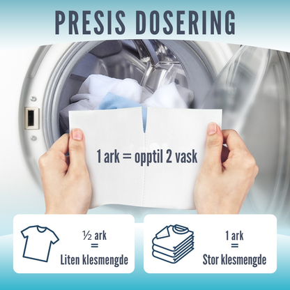 Flekkfritt Tøymyknerark Aqua Breeze 50 stk <100 vask