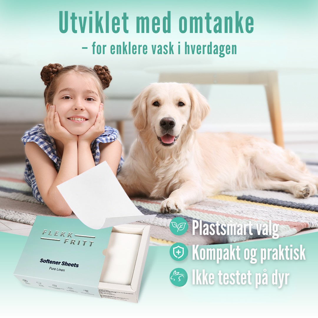 Flekkfritt Tøymyknerark Pure Linen 50 stk <100 vask