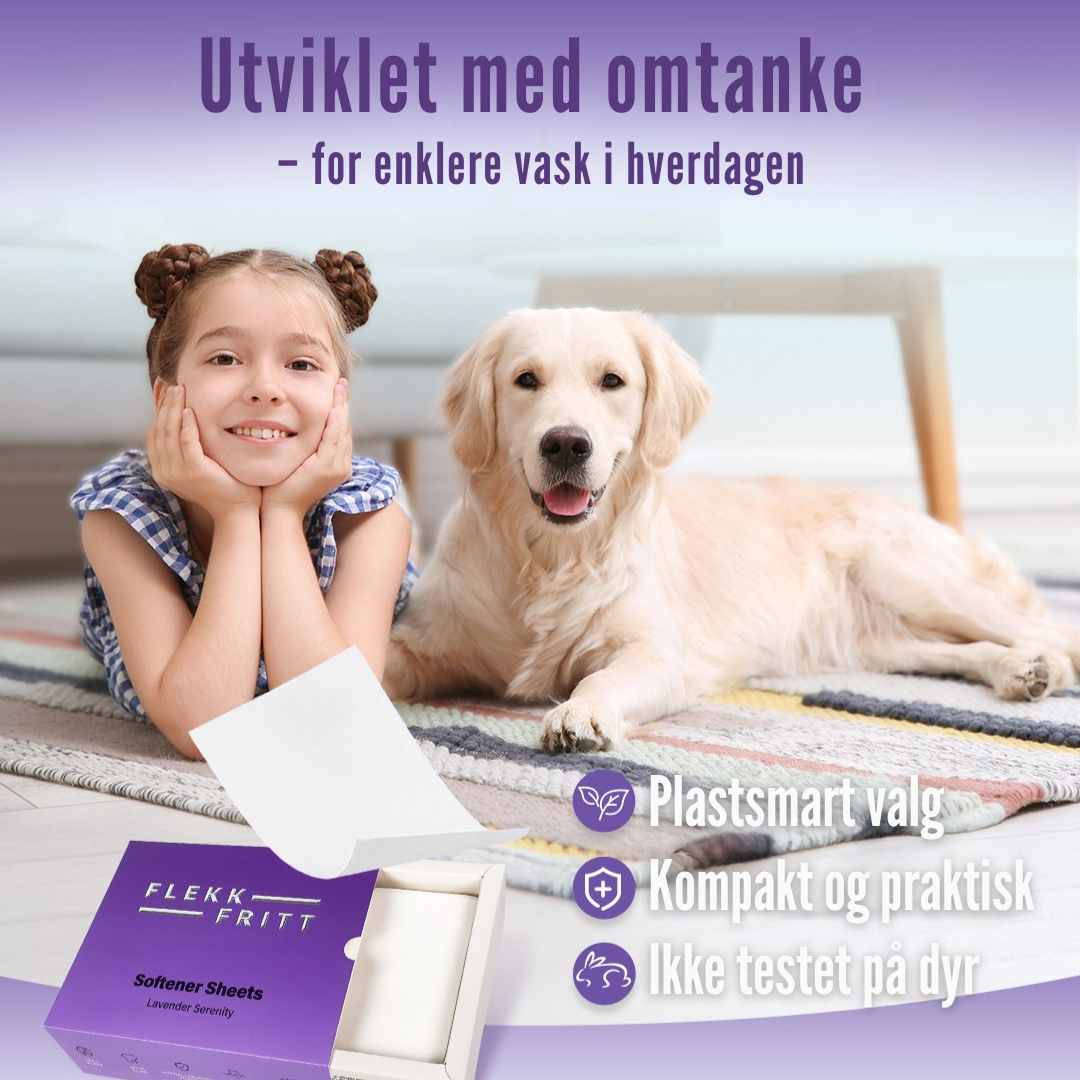 Flekkfritt Tøymyknerark Lavender Serenity 50 stk <100 vask