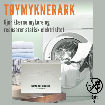 Flekkfritt Tøymyknerark Uten duft 50 stk <100 vask