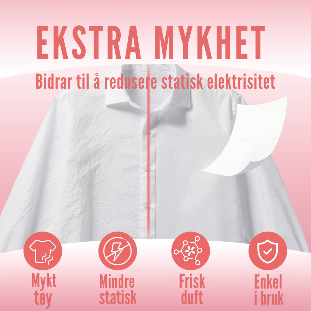 Flekkfritt Tøymyknerark Blossom Kiss 50 stk <100 vask
