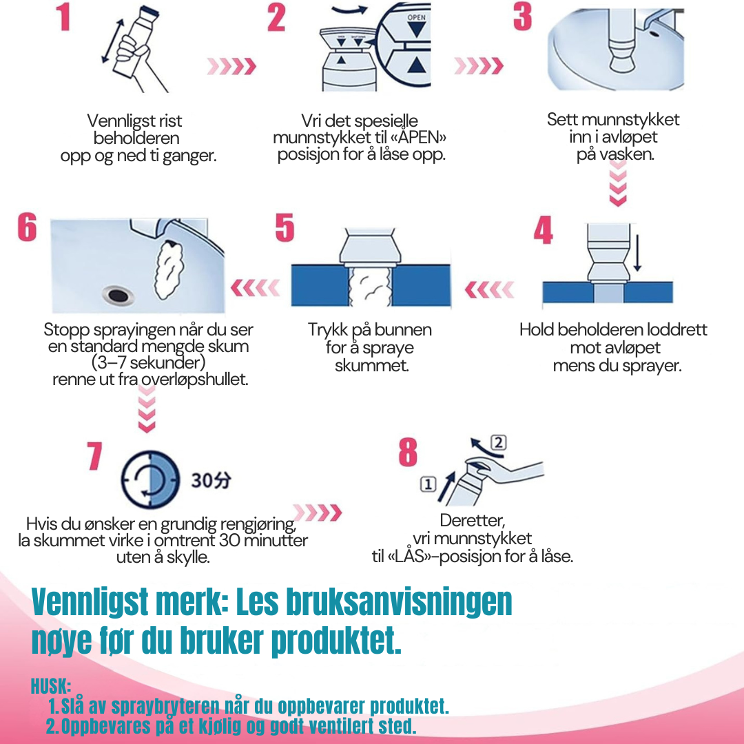 Kombat Drain Cleaner Foam 450ml Div.Typer