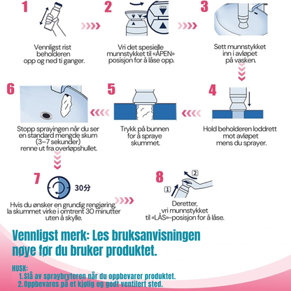 Kombat Drain Cleaner Foam 450ml Div.Typer