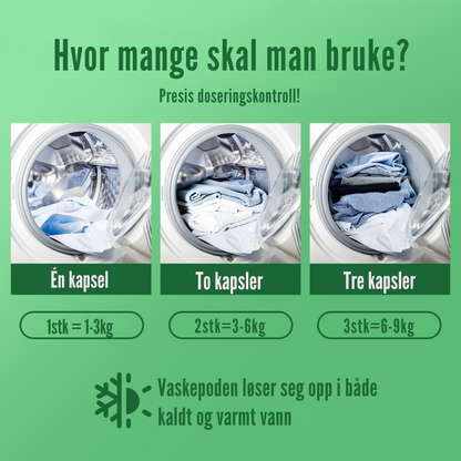 Flekkfritt 3 i 1 Vaskemiddel Pods Triflora 40 stk